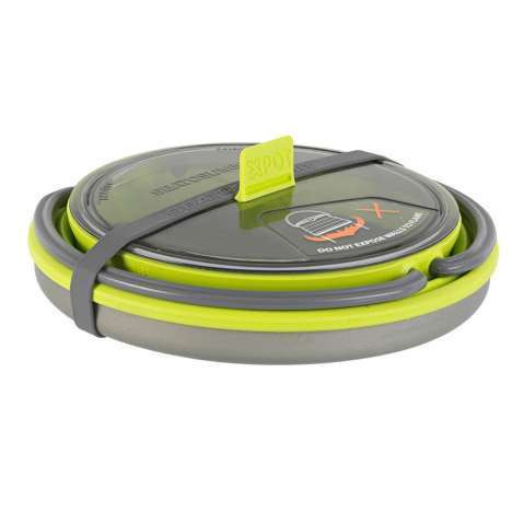 SAMMART Pentola pieghevole da 7,5 l con tappo di scarico, lavabo pieghevole, vasca portatile per lavare i piatti, vassoio salvaspazio da cucina (bianco/latte, 1