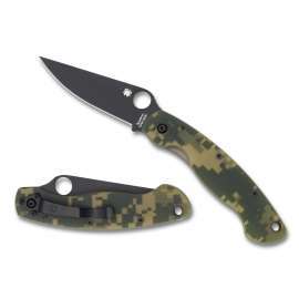 COLTELLO DA TASCA SPYDERCO MILITARY G-10 CAMO BLACK